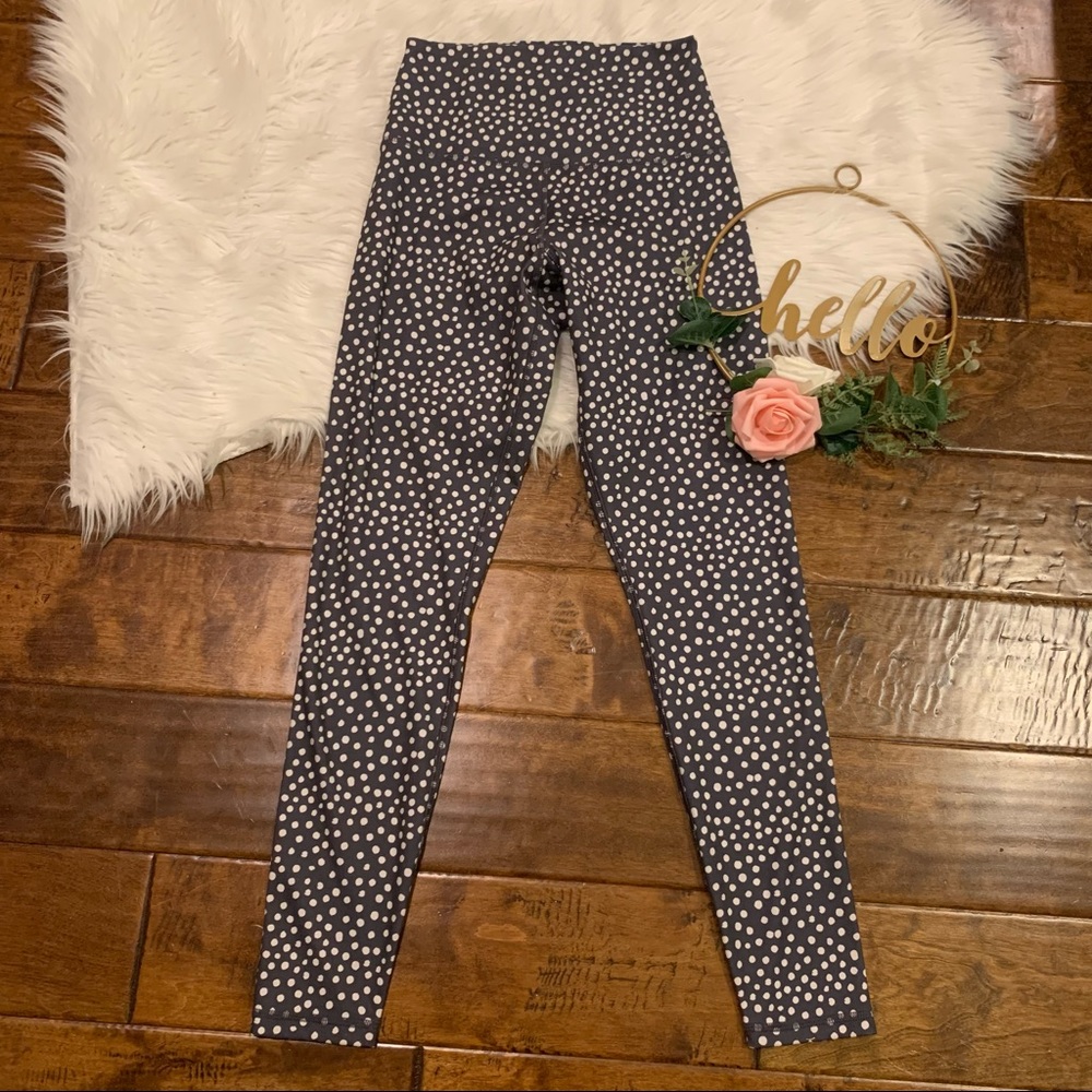 Glyder Women’s Leggings Polkadot Grey White Size XS